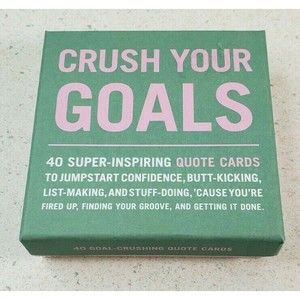 Crush Your Goals Cards - 40 Goal Crushing Quote Cards New Sealed